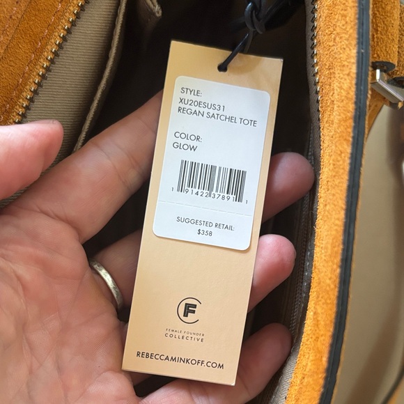 Rebecca Minkoff Regan Satchel Tote in color Glow with silver hardware. NWT - Picture 4 of 6